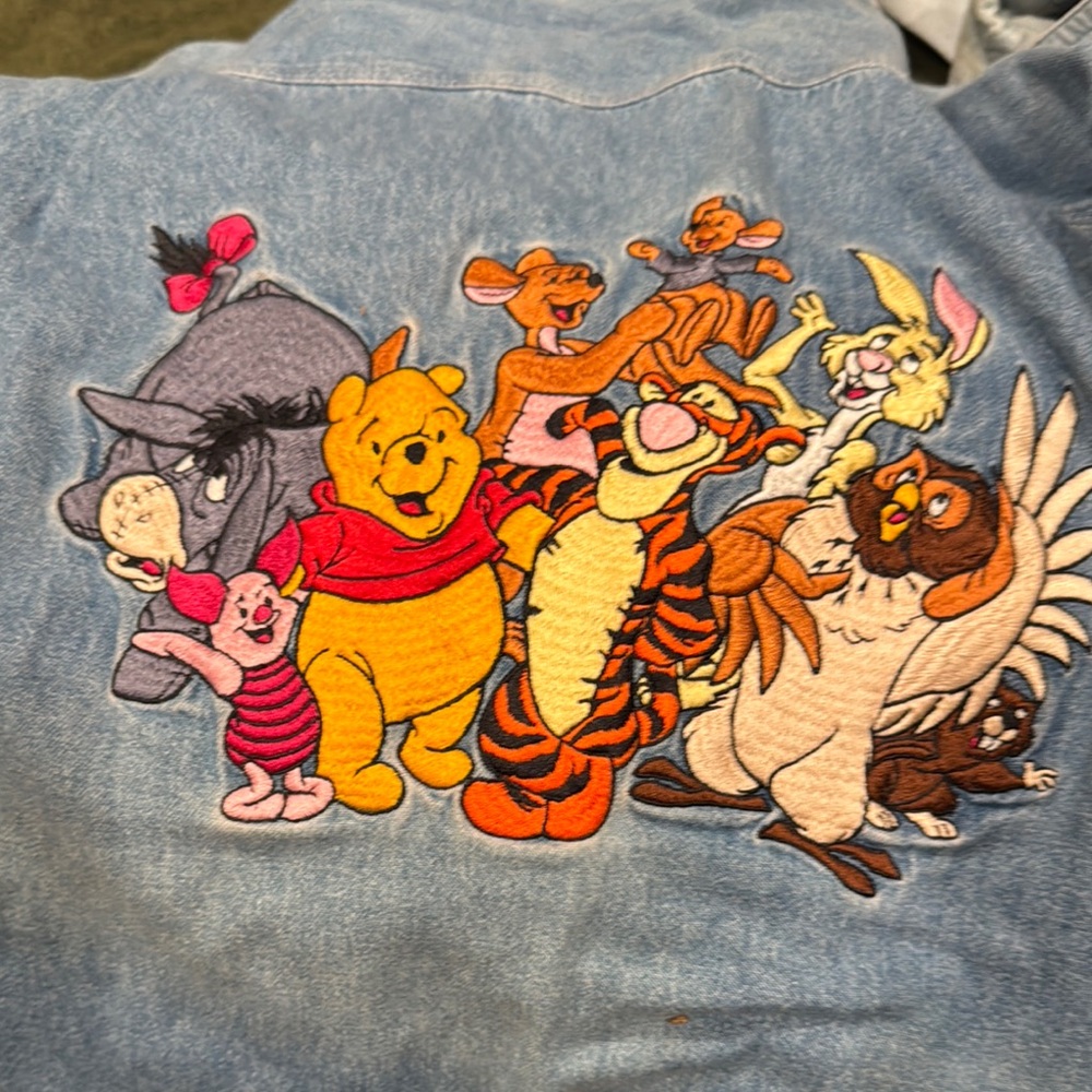 Denim Shirt with Winnie the Pooh Embroidery